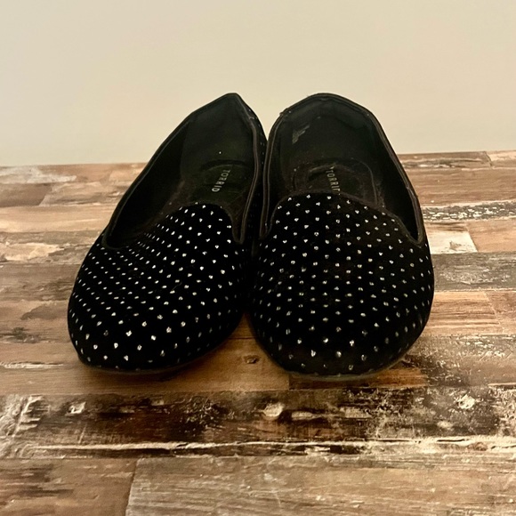 torrid Shoes - Torrid black flats with sparkle detail WIDE WIDTH